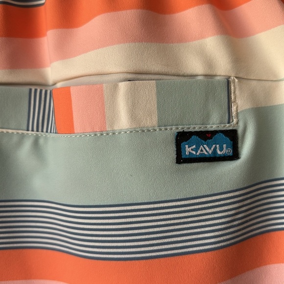 Kavu Windswell Cool Stripe Skirt Size L Pull On Pockets Quick Dry UV Protection - Picture 3 of 6